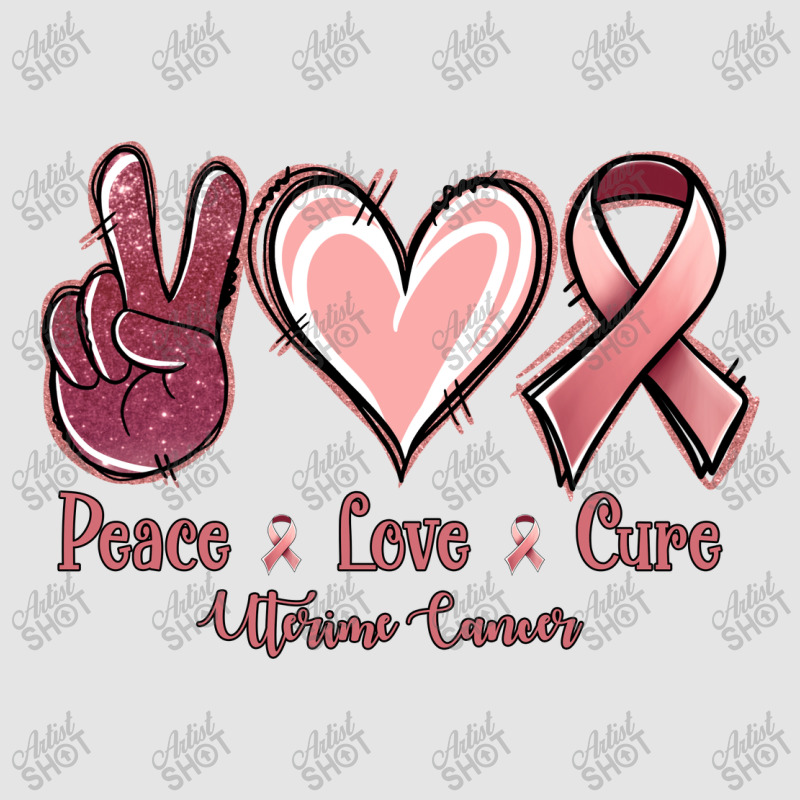 Peace Love Cure Uterine Cancer Exclusive T-shirt | Artistshot