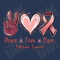 Peace Love Cure Uterine Cancer Men Denim Jacket | Artistshot