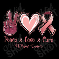 Peace Love Cure Uterine Cancer Fleece Short | Artistshot