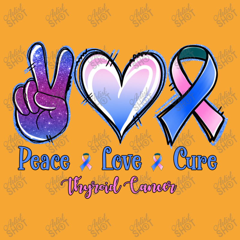 Peace Love Cure Thyroid Cancer Basic T-shirt | Artistshot