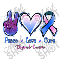 Peace Love Cure Thyroid Cancer Unisex Hoodie | Artistshot