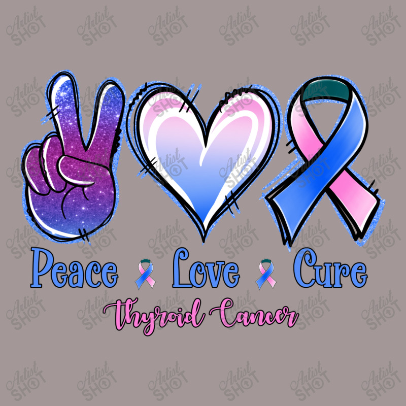 Peace Love Cure Thyroid Cancer Vintage Short | Artistshot