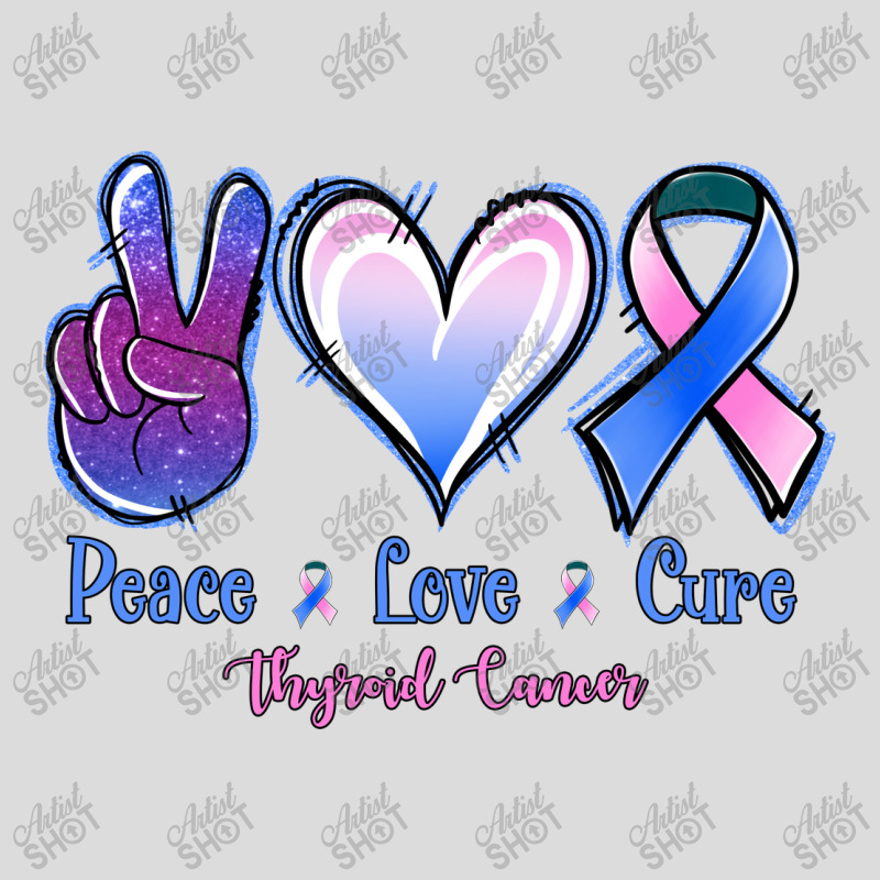 Peace Love Cure Thyroid Cancer Men's Polo Shirt | Artistshot