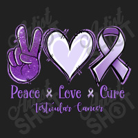 Peace Love Cure Testicular Cancer Basic T-shirt | Artistshot