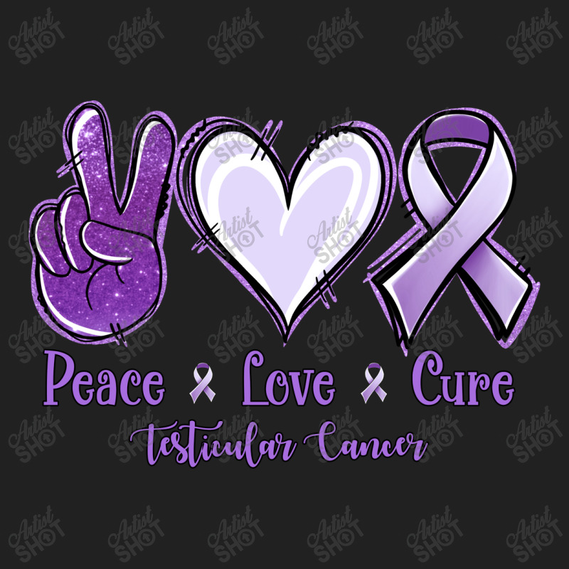 Peace Love Cure Testicular Cancer Basic T-shirt | Artistshot