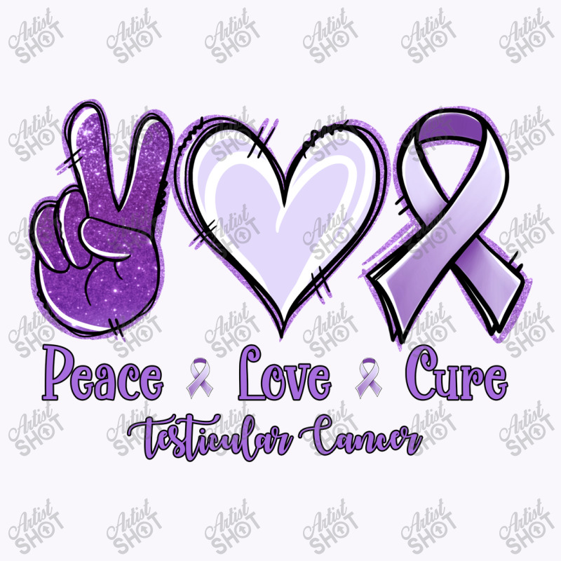 Peace Love Cure Testicular Cancer Tank Top | Artistshot