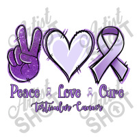 Peace Love Cure Testicular Cancer V-neck Tee | Artistshot