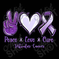 Peace Love Cure Testicular Cancer Men's Long Sleeve Pajama Set | Artistshot