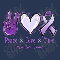 Peace Love Cure Testicular Cancer Men Denim Jacket | Artistshot