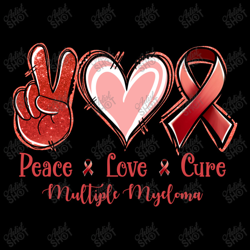 Peace Love Cure Multiple Myeloma Fleece Short | Artistshot