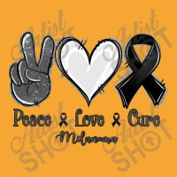 Peace Love Cure Melanoma Cancer Basic T-shirt | Artistshot