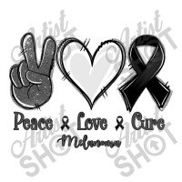 Peace Love Cure Melanoma Cancer Men's 3/4 Sleeve Pajama Set | Artistshot