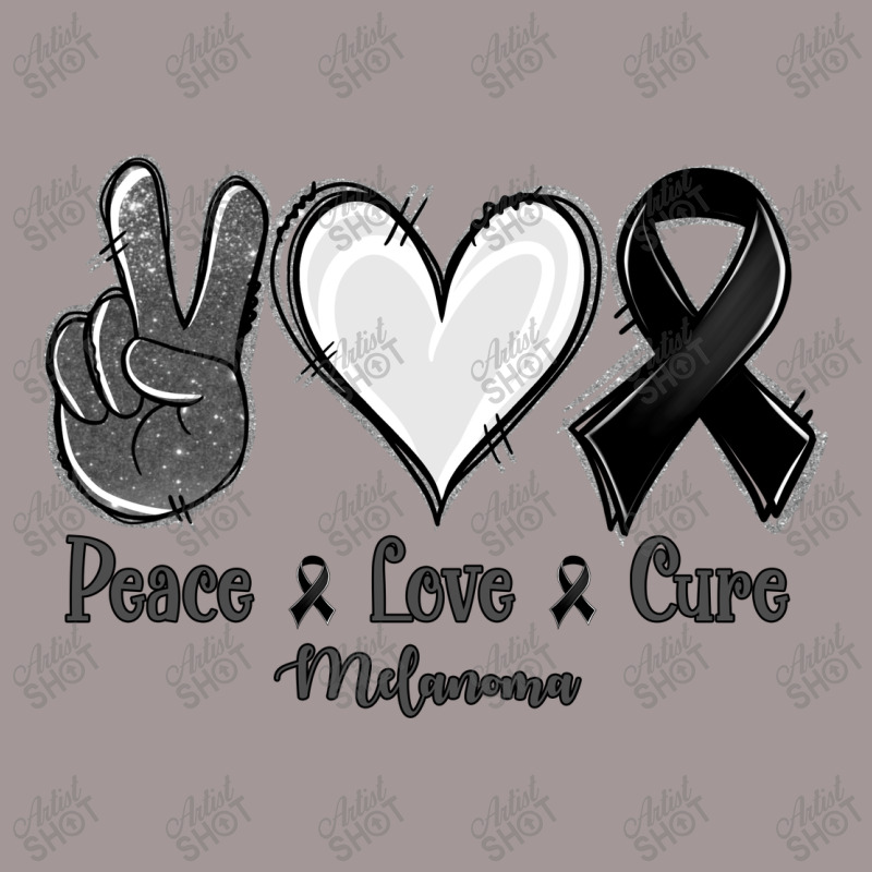 Peace Love Cure Melanoma Cancer Vintage Short | Artistshot