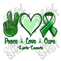 Peace Love Cure Liver Cancer Debie Paper Bag - 10 X 5 X 13 | Artistshot