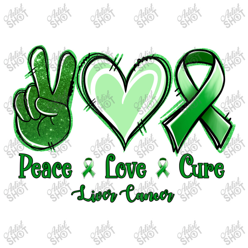 Peace Love Cure Liver Cancer Debie Paper Bag - 10 X 5 X 13 | Artistshot