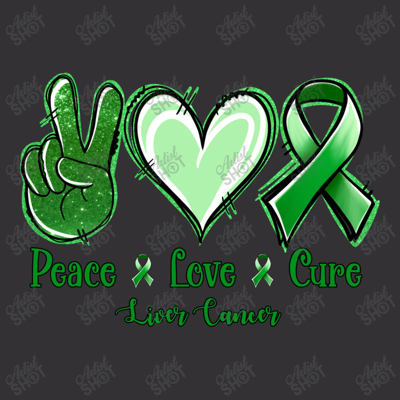 Peace Love Cure Liver Cancer Vintage Short | Artistshot