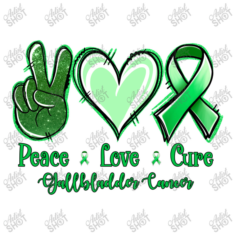 Peace Love Cure Gallbladder Cancer Debie Paper Bag - 10 X 5 X 13 | Artistshot