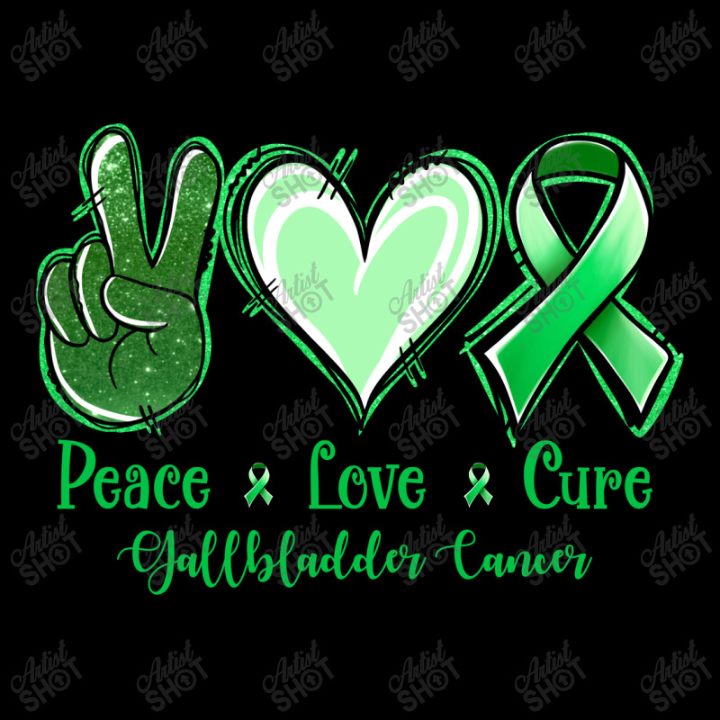 Peace Love Cure Gallbladder Cancer Men's Long Sleeve Pajama Set | Artistshot