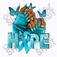 Hope Teal Ribbon Ovarian Cancer Nails T-shirt | Artistshot