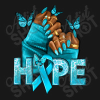 Hope Teal Ribbon Ovarian Cancer Nails Flannel Shirt | Artistshot