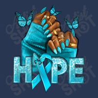 Hope Teal Ribbon Ovarian Cancer Nails Men Denim Jacket | Artistshot