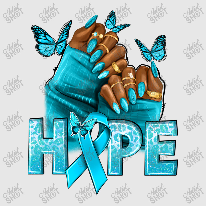 Hope Teal Ribbon Ovarian Cancer Nails Hoodie & Jogger Set | Artistshot