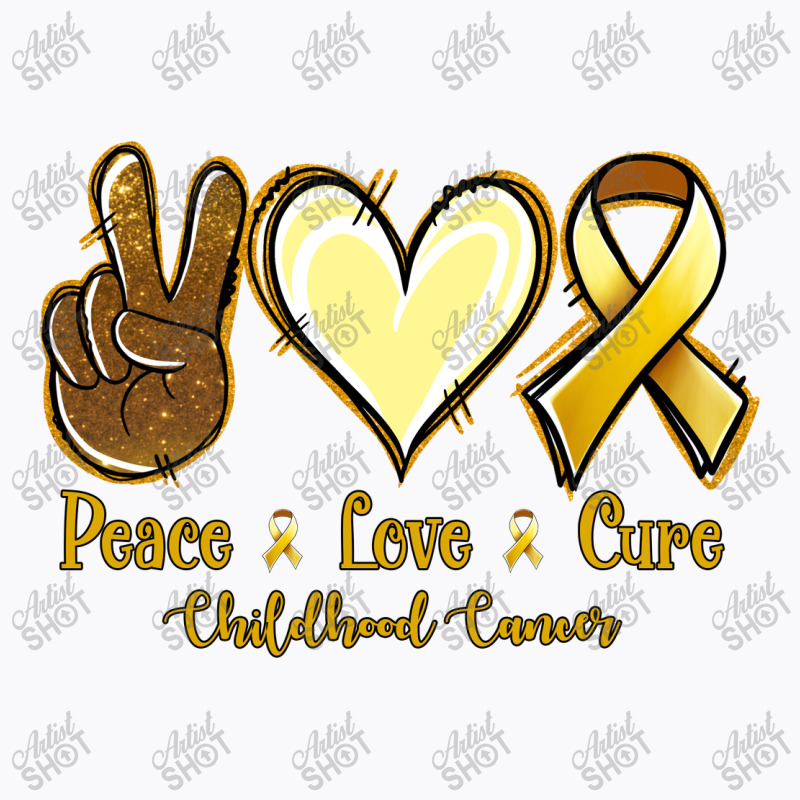 Peace Love Cure Bone Cancer T-shirt | Artistshot