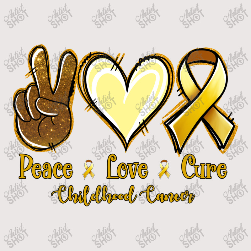 Peace Love Cure Bone Cancer Pocket T-shirt | Artistshot