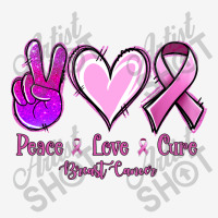 Peace Love Cure Breast Cancer Landscape Canvas Print | Artistshot