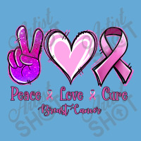 Peace Love Cure Breast Cancer Basic T-shirt | Artistshot