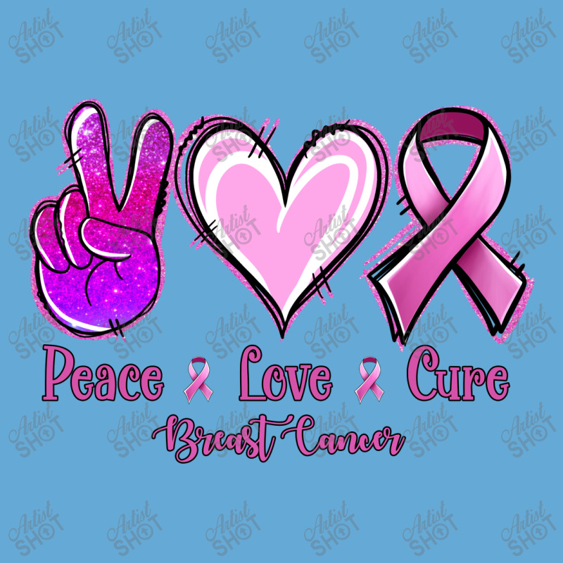 Peace Love Cure Breast Cancer Basic T-shirt | Artistshot