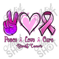 Peace Love Cure Breast Cancer Debie Paper Bag - 10 X 5 X 13 | Artistshot