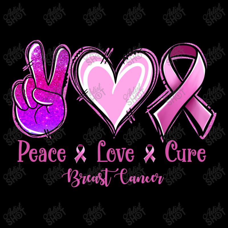 Peace Love Cure Breast Cancer Men's Long Sleeve Pajama Set | Artistshot