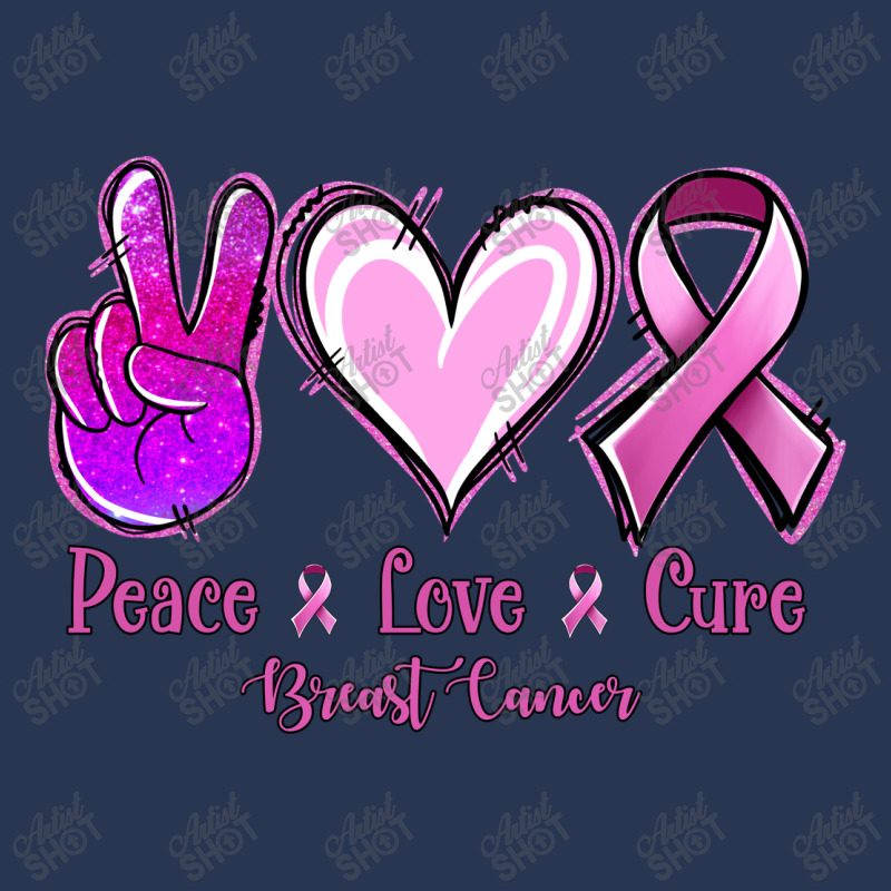 Peace Love Cure Breast Cancer Men Denim Jacket | Artistshot