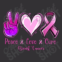 Peace Love Cure Breast Cancer Vintage Short | Artistshot