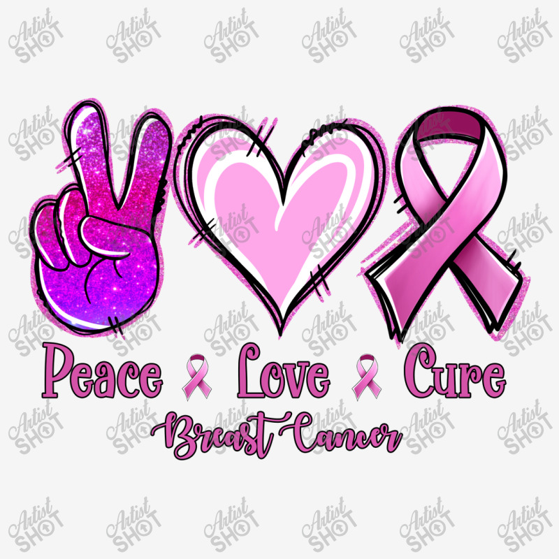 Peace Love Cure Breast Cancer Motorcycle License Plate | Artistshot