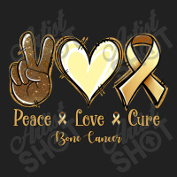 Peace Love Cure Bone Cancer Basic T-shirt | Artistshot