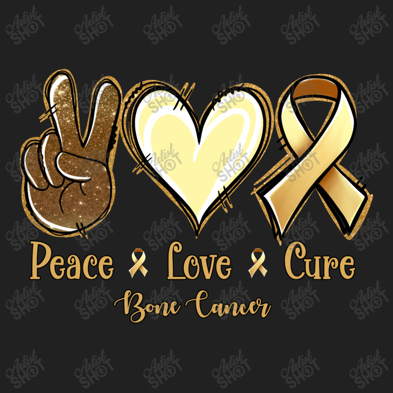 Peace Love Cure Bone Cancer Basic T-shirt | Artistshot