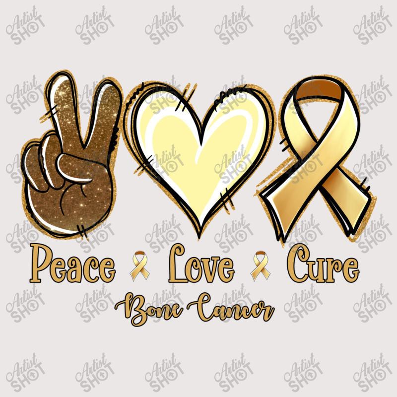 Peace Love Cure Bone Cancer Pocket T-shirt | Artistshot