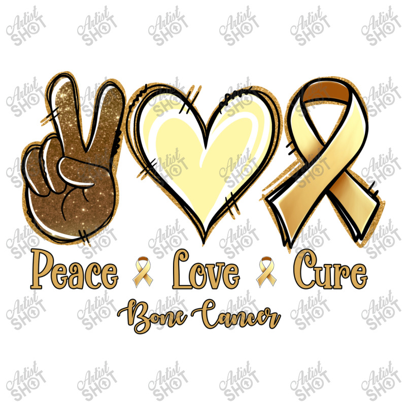 Peace Love Cure Bone Cancer Zipper Hoodie | Artistshot