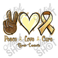 Peace Love Cure Bone Cancer Men's 3/4 Sleeve Pajama Set | Artistshot