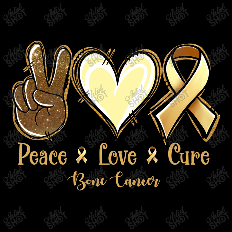 Peace Love Cure Bone Cancer Men's Long Sleeve Pajama Set | Artistshot