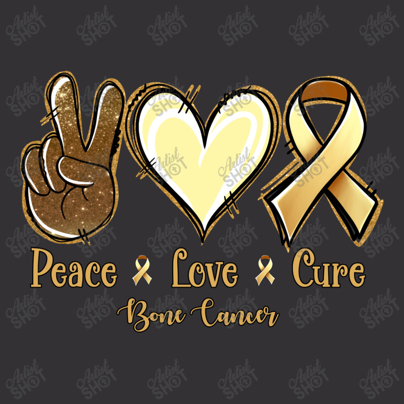 Peace Love Cure Bone Cancer Vintage Hoodie | Artistshot