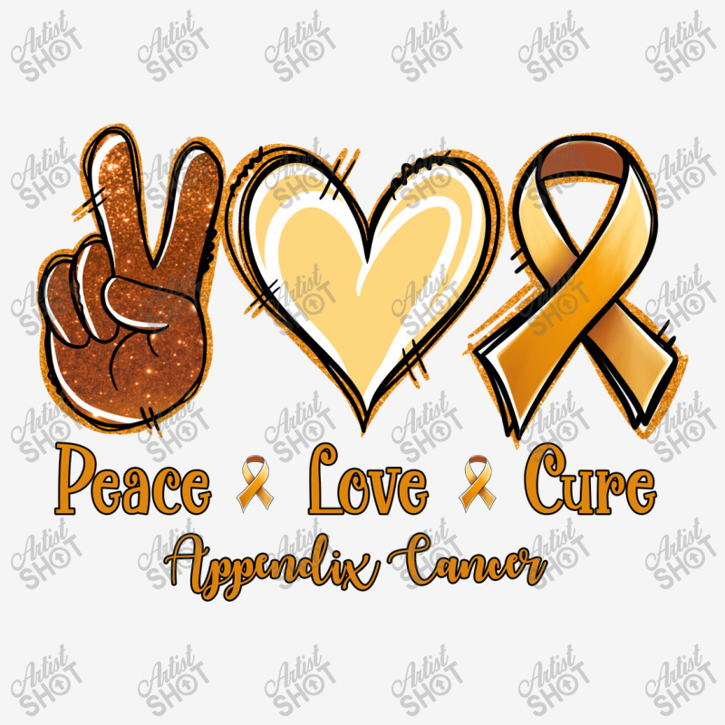 Peace Love Cure Appendix Cancer Crew Socks | Artistshot