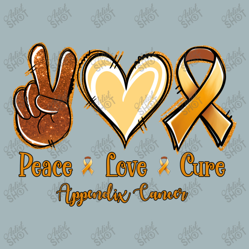 Peace Love Cure Appendix Cancer Unisex Sherpa-lined Denim Jacket | Artistshot