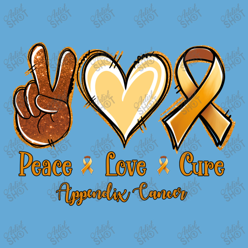 Peace Love Cure Appendix Cancer Basic T-shirt | Artistshot