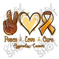 Peace Love Cure Appendix Cancer Debie Paper Bag - 10 X 5 X 13 | Artistshot