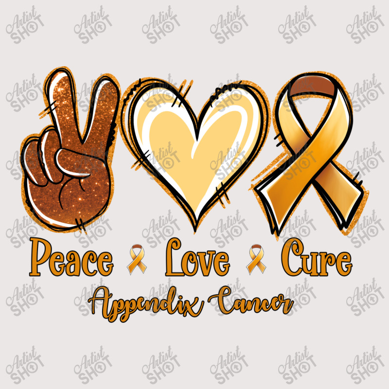 Peace Love Cure Appendix Cancer Pocket T-shirt | Artistshot