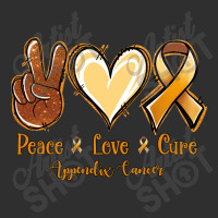 Peace Love Cure Appendix Cancer Oval Leatherette Patch | Artistshot