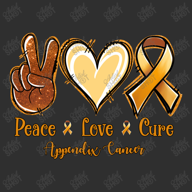 Peace Love Cure Appendix Cancer Oval Leatherette Patch | Artistshot